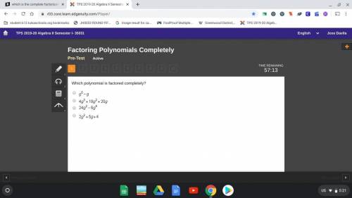 Which polynomial is factored completely?