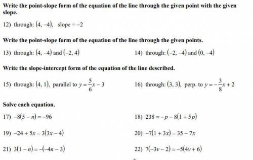 Plz help!! tell me which ones you solve