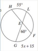 Solve for x 65 10 55 8