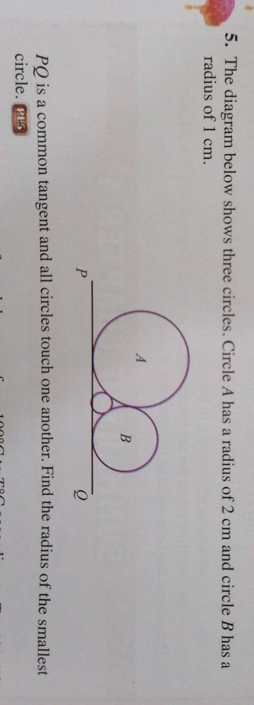 Please help me with this question. refer to the image first.

5. The diagram below shows three cir