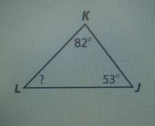 Find The measure of the unknown angle.

1. Add the two known angles:___+___=___2. Subtract the sum