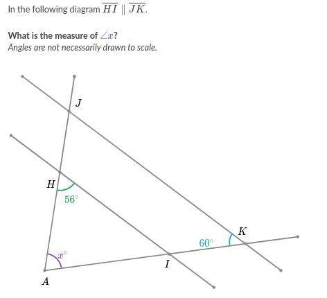 What is the measures of ∠x