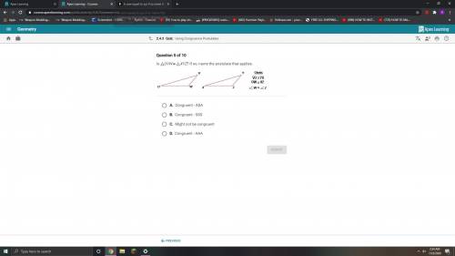 Is uvw equal to xyz if so name the postulate that applies