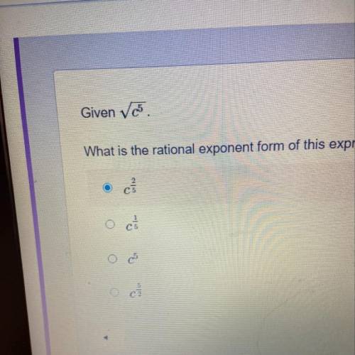 What is the rational exponent from of this expression