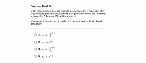 Which explicit formula can be used to find the number of rabbits in the nth generation ?
