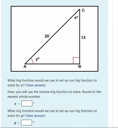 Now, you will use the inverse trig function to solve. Round to the nearest whole number. x= ∘ What