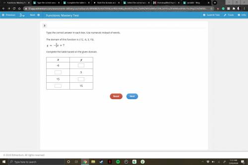 Type the correct answer in each box. Use numerals instead of words. The domain of this function is