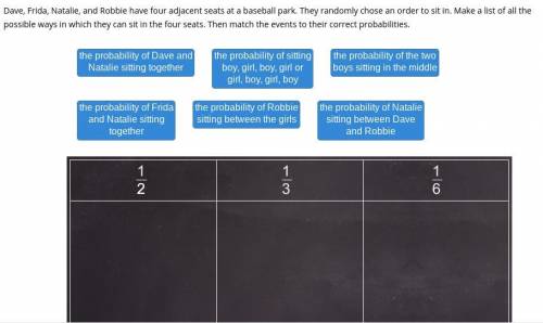 Dave, Frida, Natalie, and Robbie have four adjacent seats at a baseball park. They randomly chose a