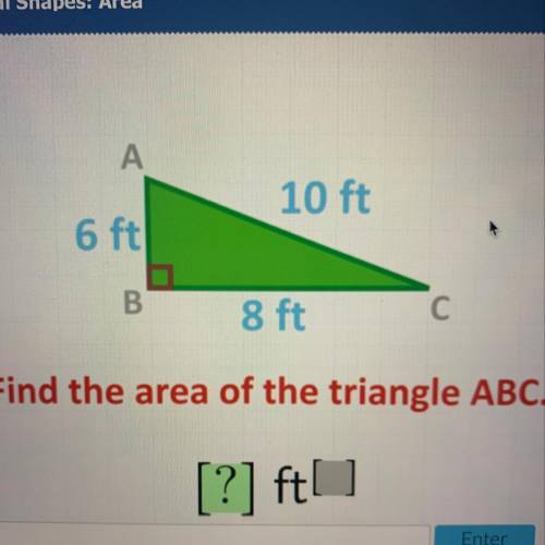 Find the area of ABC
