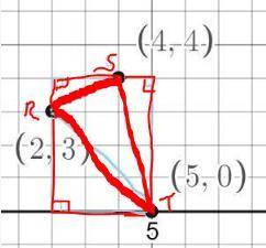 WILL MARK BRAINLIEST!!!Triangle RST has vertices located at R (2,3), S (4,4), and T (5,0) Part A: Fi