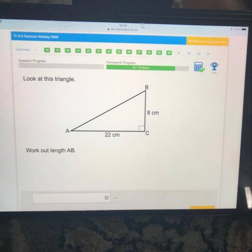 Look at this triangle work out length AB