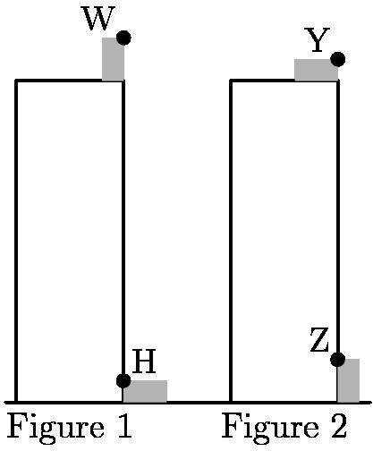 Two shaded identical rectangular decorative tiles are first placed (one each) at the top and at the