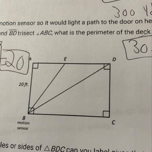 Part 2: Use the trigonometric ratios 30º and 60° to calculate and label the remaining sides of

AB