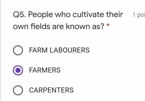 People who cultivate their own land