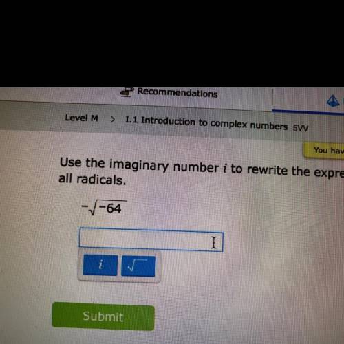 Complex numbers
[ = square root symbol
-[-64
How would I find this?