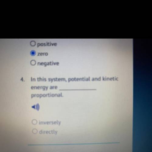 In this system, potential and kinetic energy are ____ proportional.