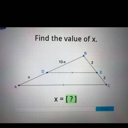 Find the value of x.