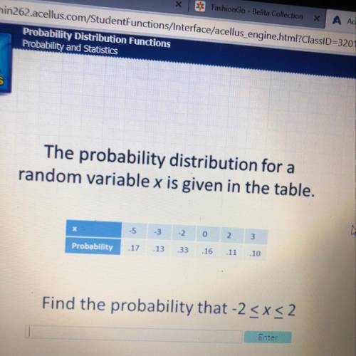 HELPPP!!! The probability distribution for a

random variable x is given in the table.
-5
-3
Proba