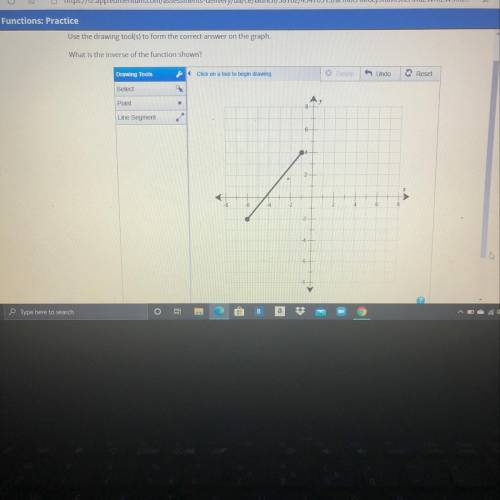 Help ASAP please

Use the drawing tool(s) to form the correct answer on the graph.
What is the inv