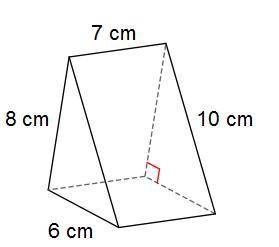 Find the total surface area. A. 192 cm² B. 197 cm² C. 109 cm² D. 216 cm²