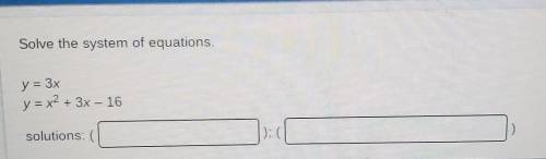 Solve the system of equations