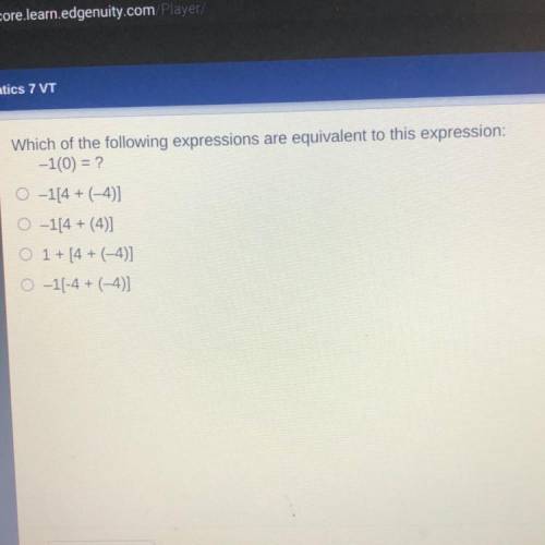 Which of the following expressions are equivalent to this expression