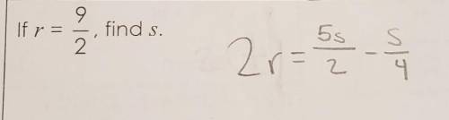 How would I solve this question? I need to solve for s.