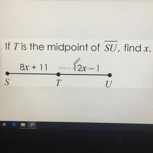 Find x.
8x + 11
12x - 1