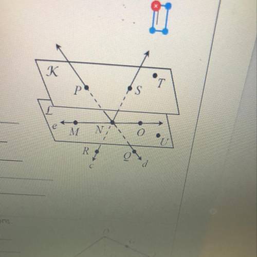 Geometry points lines and planes

A) How many points appear in the figure? 
B) How many lines appe