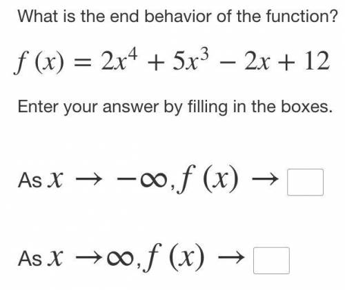 What is the end behavior of the function?