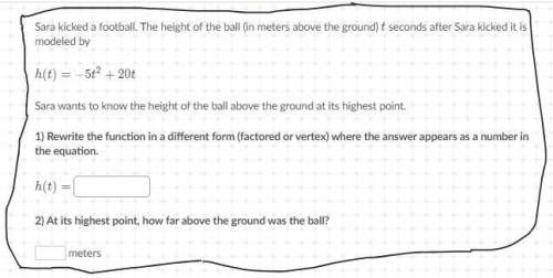 Please Help, i will give brainiest. Please solve the problem about Sara kicking football.