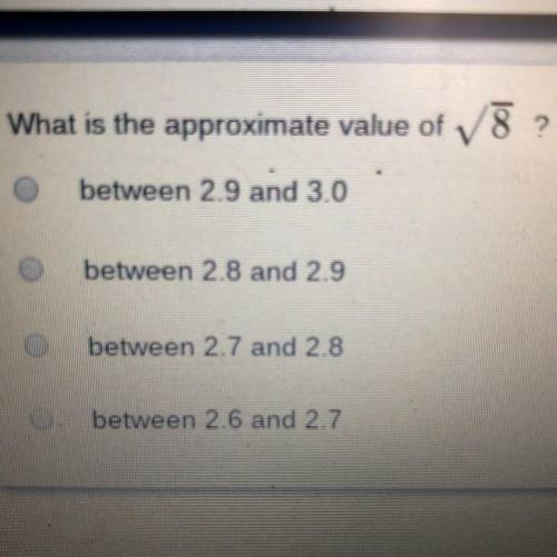 What is the approximate value of 8√?