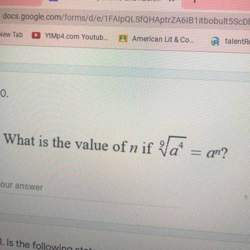 What is the value of n?