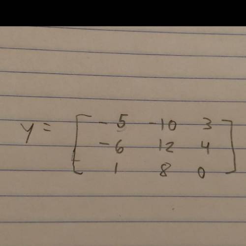 Pre-Calc- (part of Cramer’s Rule) 
solve the 3 x 3 matrix with steps please