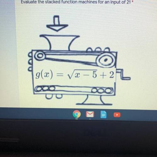 Evaluate the stacked function machines for an input of 21*