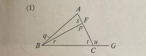 PLSSSS 9) In figure (1) name a straight angle