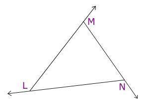 In the given figure, m∠L = 133°, m∠M = 108°, and m∠N = 119°. Find the measures of the interior angl