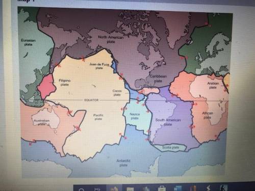 Compare map 1 and map 2. How are mid-ocean ridges formed between bordering plates? How do the two m