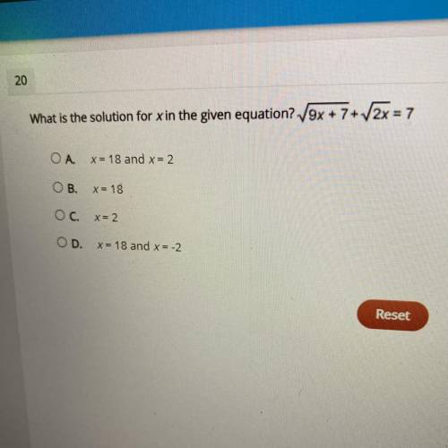 Hiii please help! what does x = ? algebra 2