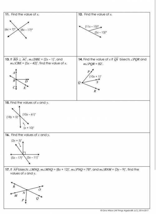 Can anyone please do these questions? This is Unit 1 Geometry basics Homework 5 Angle Relationships