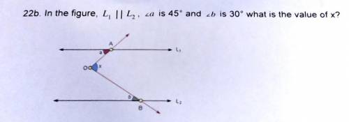 Please help me solve for the value of x
