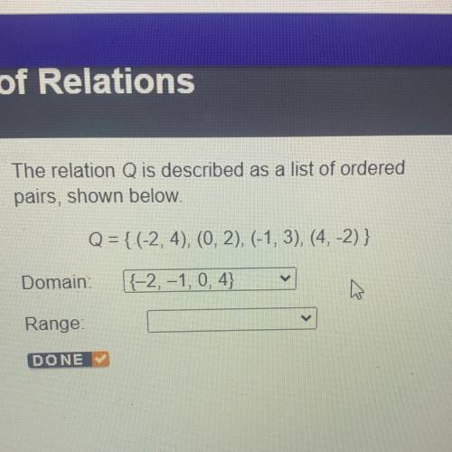 The relation Q is described as a list of ordered pairs, shown below