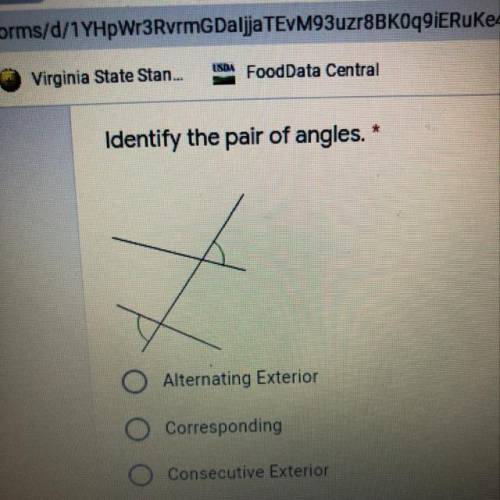 Identify the pair of angles.