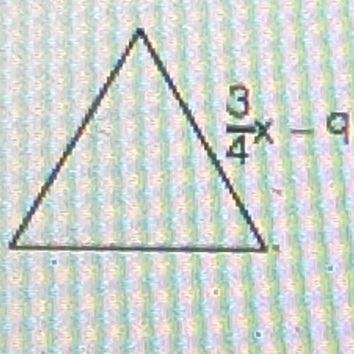 Simplify an expression for the perimeter of the equilateral triangle.