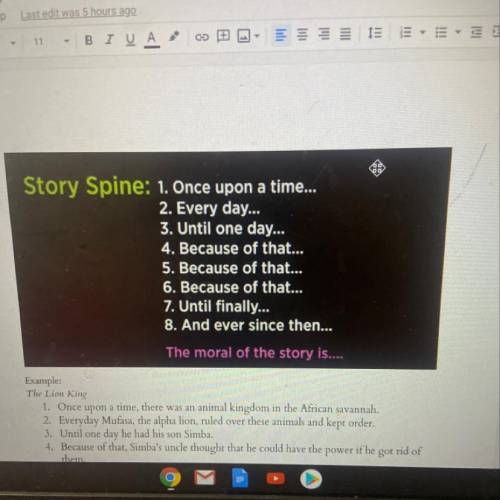 Please help me I need to create a story that follows the Rubric instructions!!! I’ll literally give
