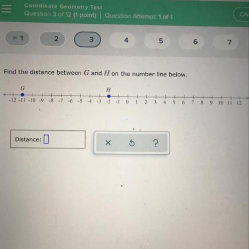 HELP (I’m doing a test )
Find the distance between G and H on the number line below. -11 and -2