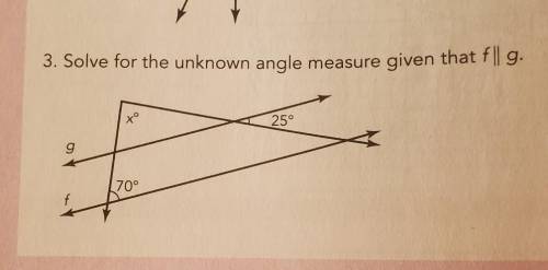 Solve for the uknown measure.