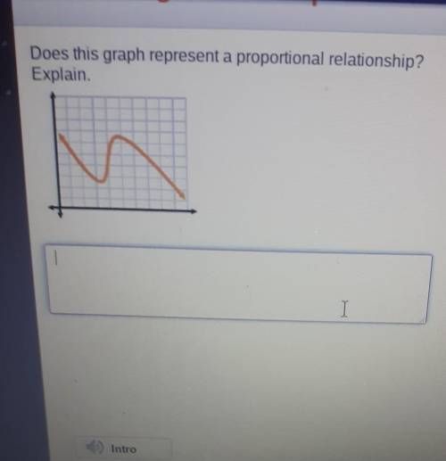 Does this graph represent a proportional relationship? Explain  this is a test please help