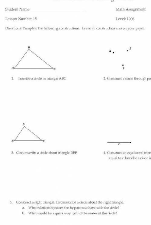 The construction assignment following will include problems that are derived from the construction