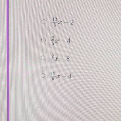 The length of a rectangle is 2 units shorter than one-fifth of the width, x.

Which expression rep